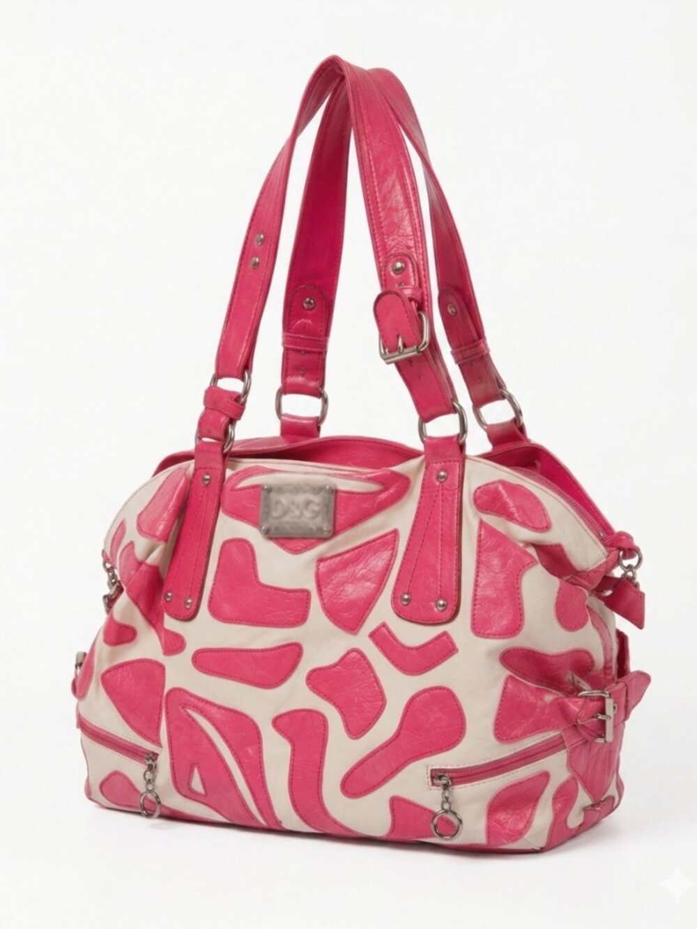 Pink Patchwork Satchel NWT